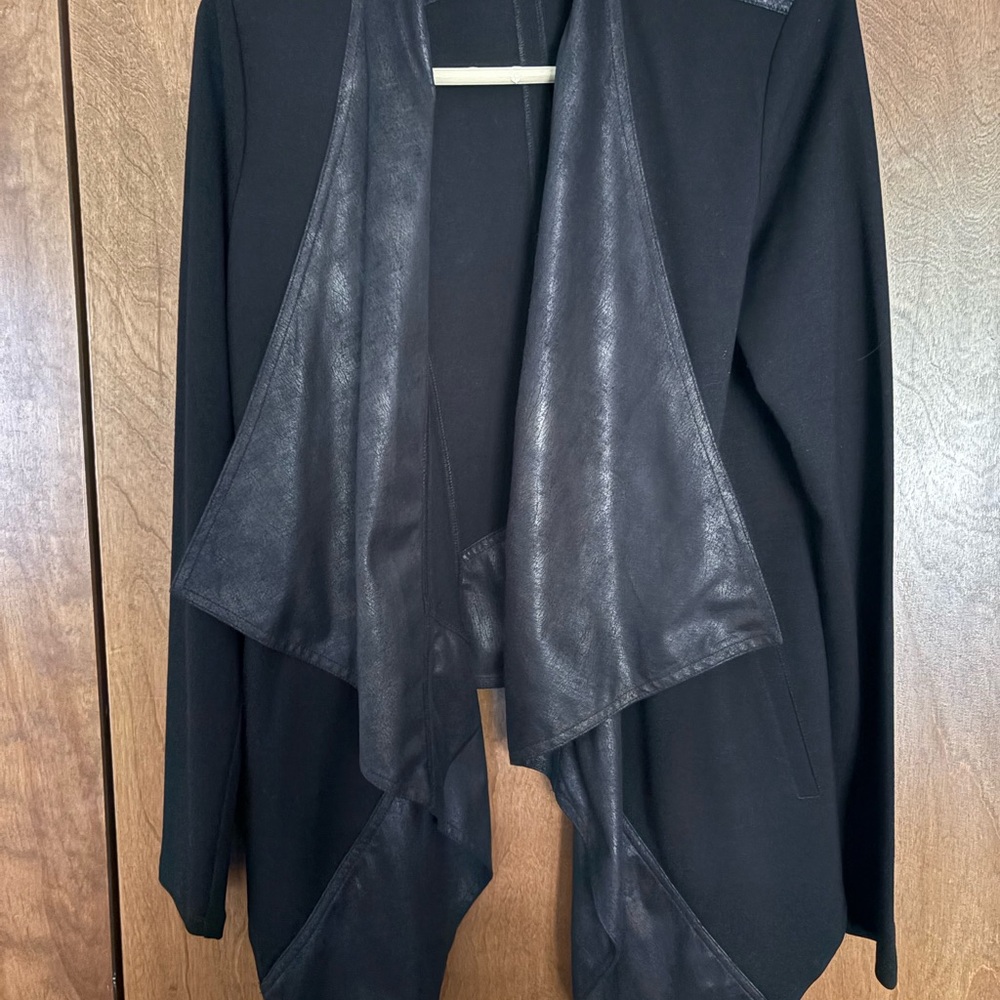 Cabi Faux Leather Trim Jacket. M
